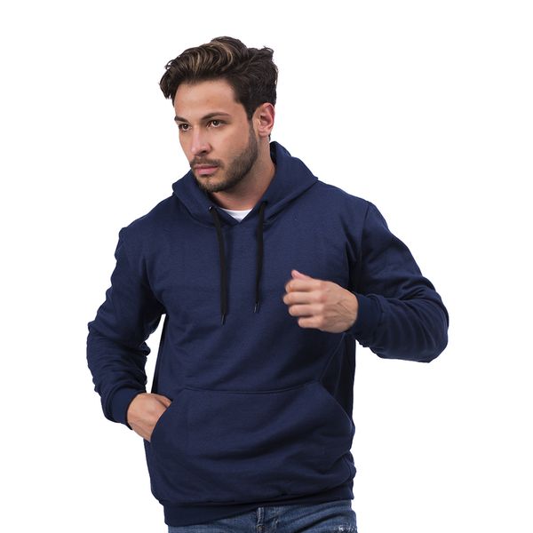 Moletom Canguru Blusa de frio Inverno - Marinho