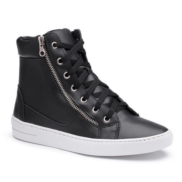 Tênis cano alto preto deals feminino