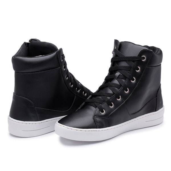 Tenis cano alto ziper best sale