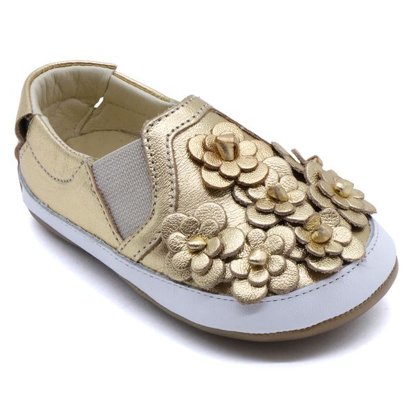 Slip on sales dourado infantil