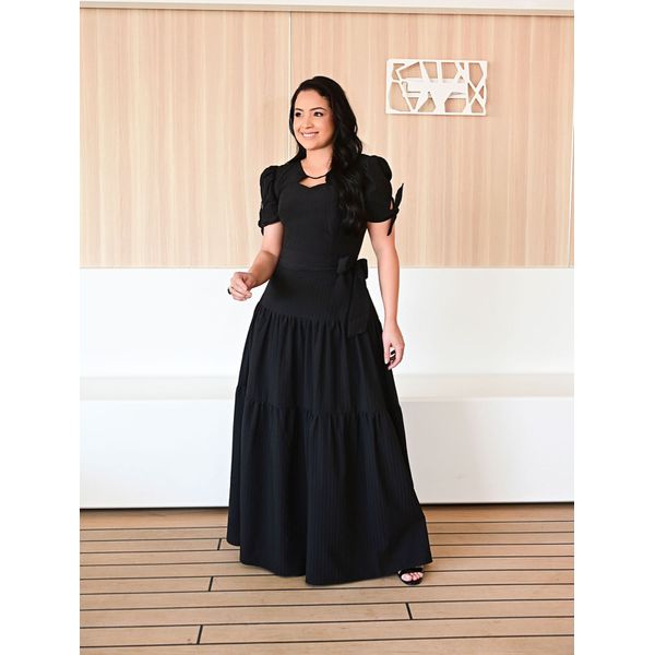 VESTIDO LIDIA LONGO PRETO
