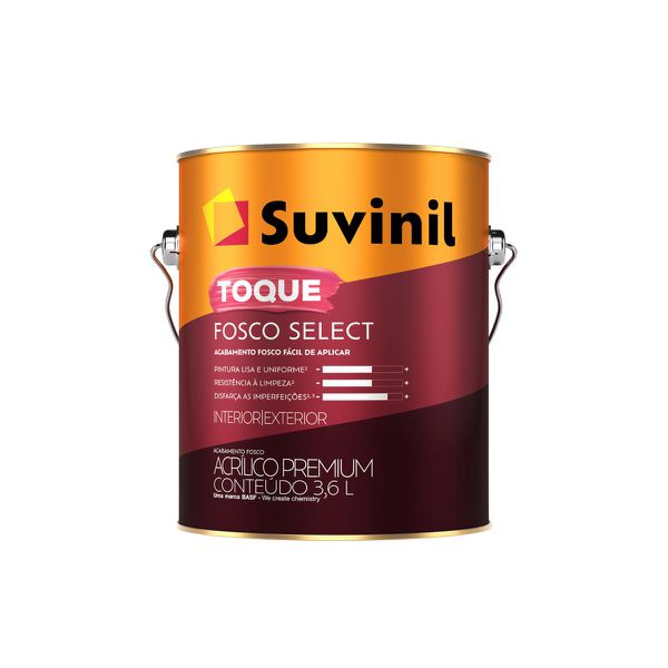 Tinta Acrílica Toque Fosco Select Gelo 3,6L Suvinil