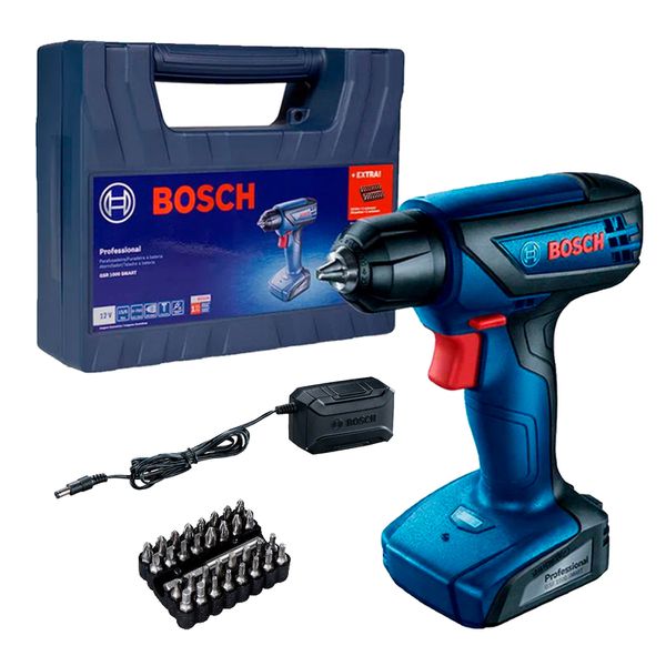 Parafusadeira Furadeira GSR 1000 Smart 12V 32ac e mala Bosch