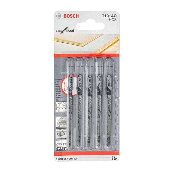 Lâmina serra tico tico T11AO Clean for wood 5 peças Bosch