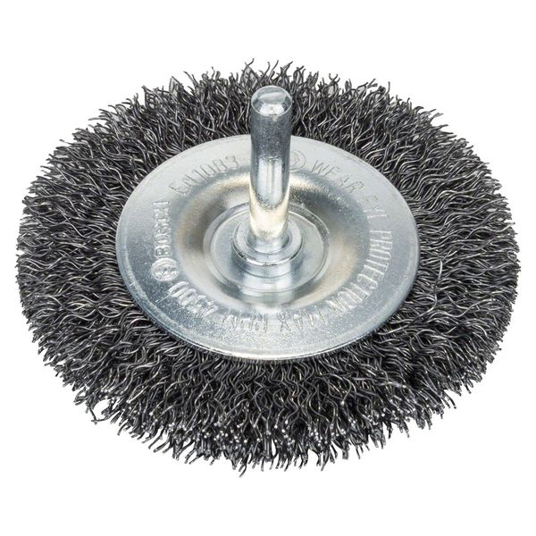 Escova de aço circular Bosch p/furadeira arame ondulado 75mm