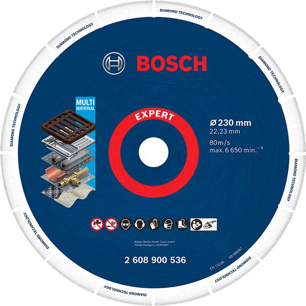Disco de Corte Diamantado EXPERT Bosch 230mm 1U Bosch