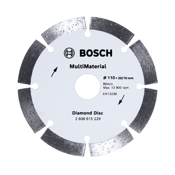 Disco Diamantado Bosch MultiMaterial Segmentado 110x20/16x10mm 
