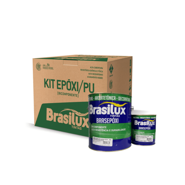 Kit Tinta Epoxi / Pu Cinza Médio N5 3,6L Brasilux