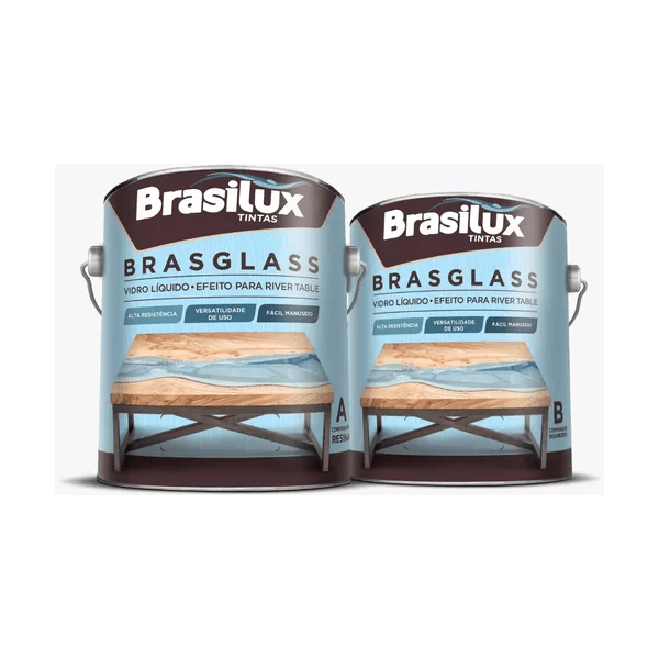 Kit Resina Brasglass Cristal 3,6L Brasilux