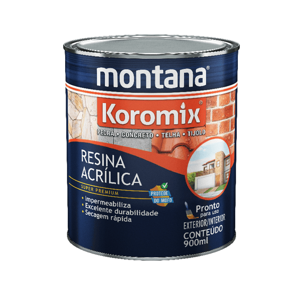 RESINA INCOLOR FOSCO BASE SOLVENTE 0,9L KOROMIX MONTANA