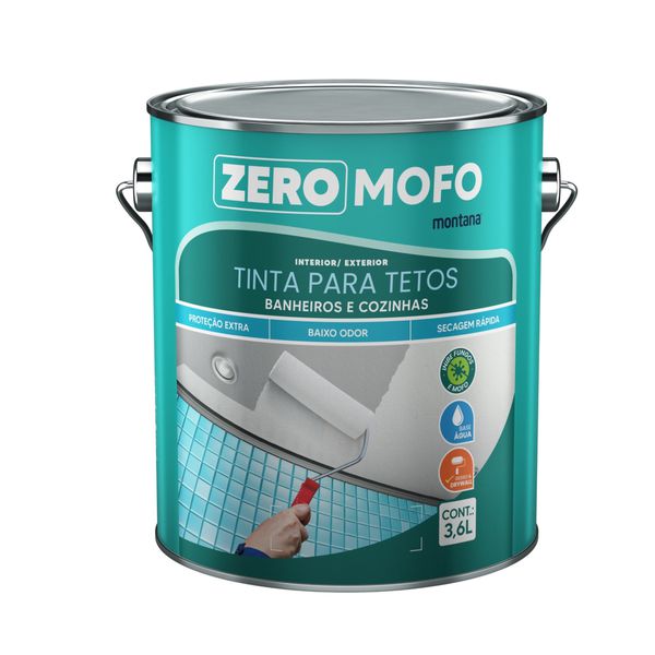 Tinta para Tetos Zero Mofo Branco Acetinado 3,6L Montana