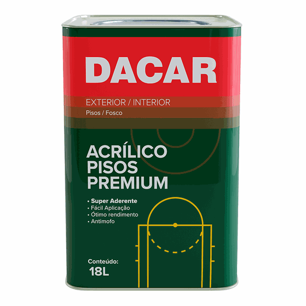 Tinta Acrílica Piso Premium Fosco Cor Azul 18L Dacar