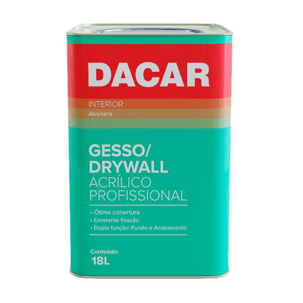 Tinta Acrílica Dacar Profissional Gesso & Drywall Fosca - 18 L