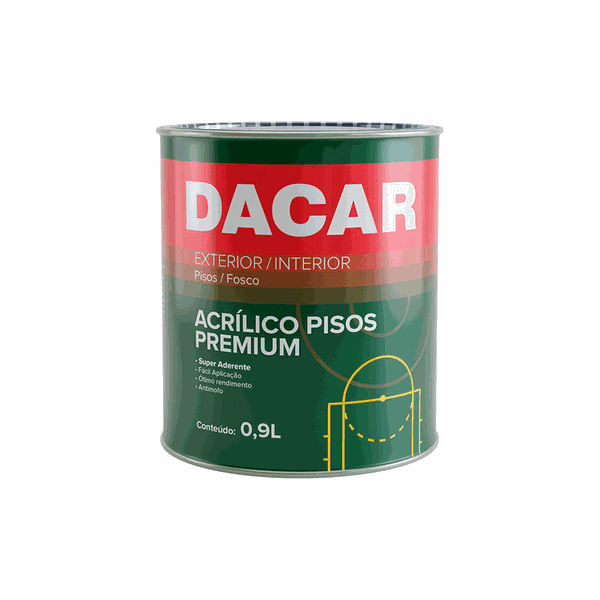 Tinta Acrílica Pisos Premium Fosco Cor Azul 900ML DACAR