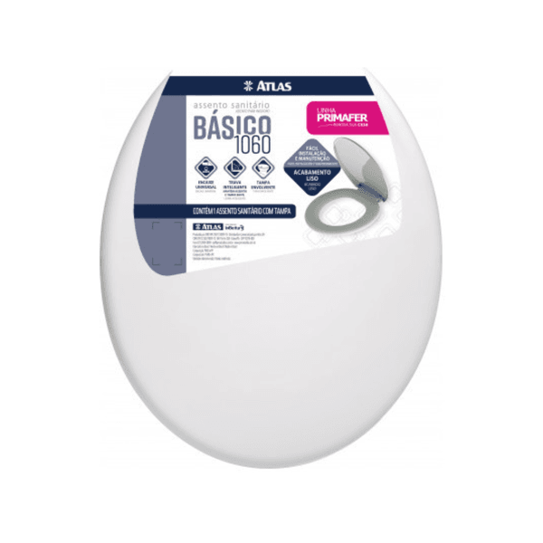 Assento Sanitário Basico Plast. Branco Gelo Atlas