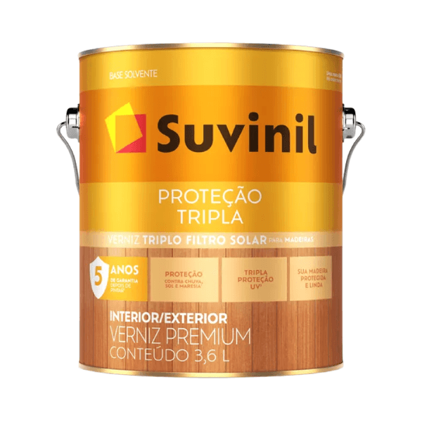 Verniz Proteção Tripla B. Água Natural Brilh 3,6L Suvinil