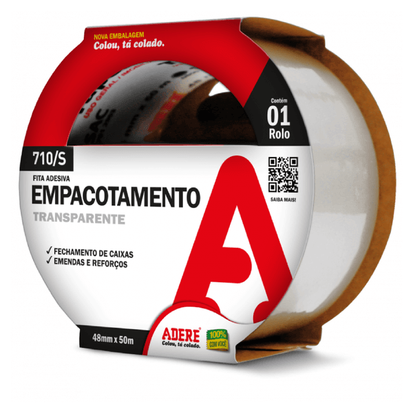 Fita Para Empacotamento Transparente 48mmx100m Adere