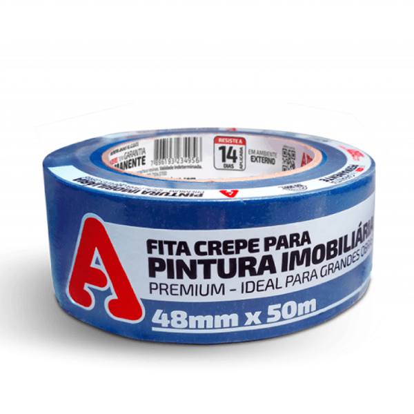 FITA CREPE PINTURA IMOBILIARIA AZUL PREMIUM 527 48 X 50 ADERE