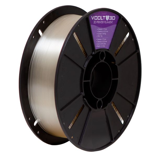 Filamento PETG Natural Translúcido 1kg – Alta resistência e acabamento semi-transparente para impressoras 3D, ideal para prototipagem e peças funcionais.