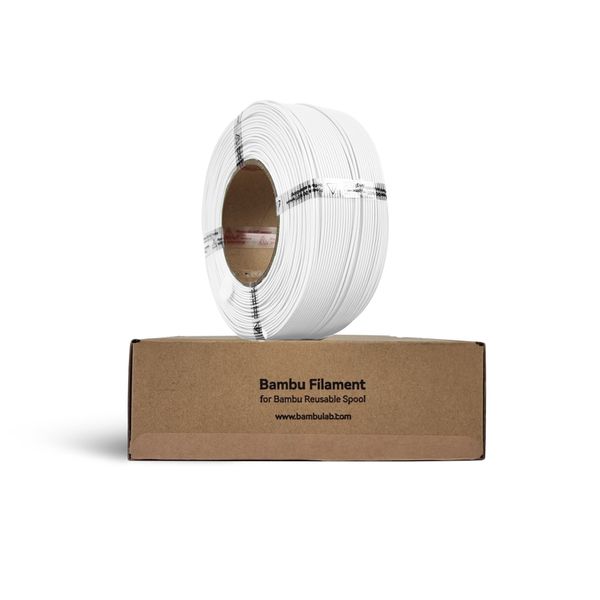 REFIL FILAMENTO PLA BRANCO 1KG 1.75MM +/- 0.03 RFID BAMBULAB