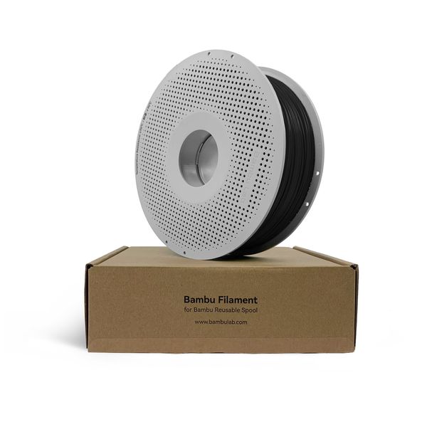 Filamento PLA Fosco Preto 1kg 1.75mm com Carretel Bambu Lab
