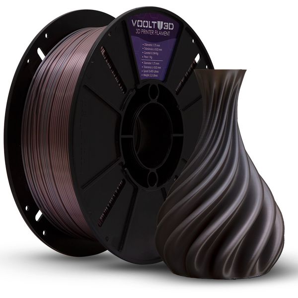 Filamento PLA Duo Color Inox e Rose Gold V-Silk - 1Kg