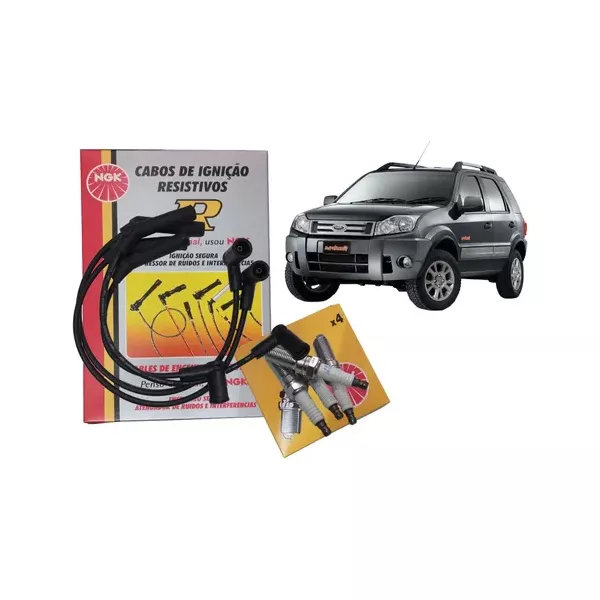 Kit Jogo Cabo E Vela Ford Ecosport, Fiesta, Ka Zetec Rocam 1.0 1.6 8v 2003 2004 2005