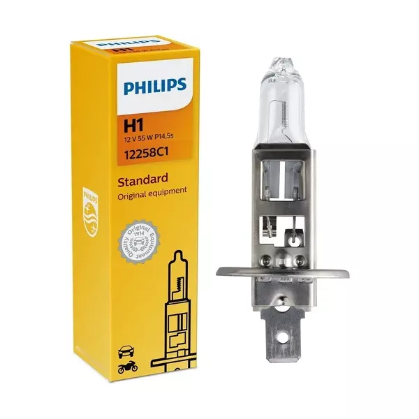 Lâmpada Comum 12v Modelo H1 55w Original Philips 12258