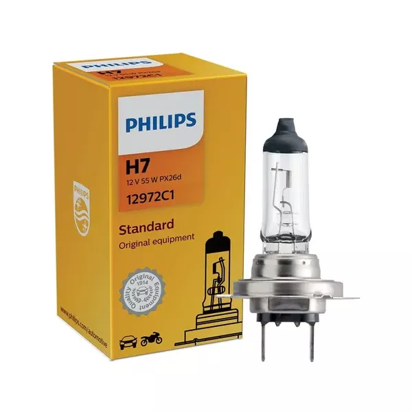Lâmpada Philips Standard 55w 12v H7 Px26d Iodo Farol