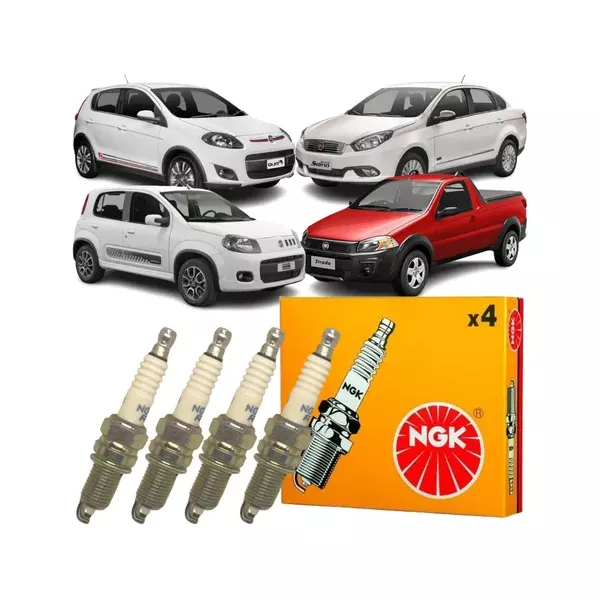 Jogo Vela Ignição Ngk Fiat Motores 1.4 Fire Evo 2011 A 2022