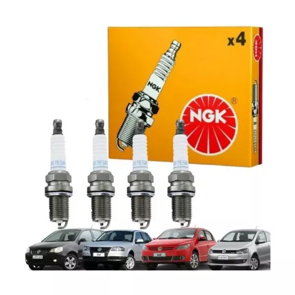 Jogo Velas Ignição Ngk Vw Polo Fox Gol G4 G5 G6 1.0 1.6
