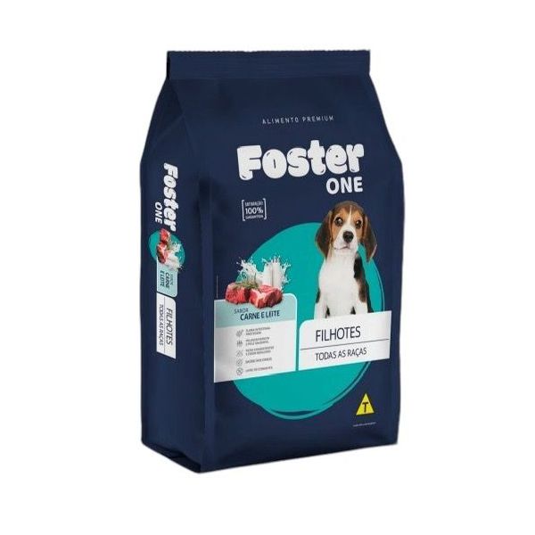 Ração Foster One Carne Leite Filhotes 10,1kg