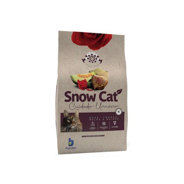 Snow Cat Flores Premium Especial Castrado Cuidado Urinário – Frango, Melão, Quinoa e Rosa