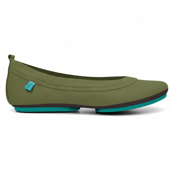 Sapatilha Couro Napa - Veneza Verde Oliva