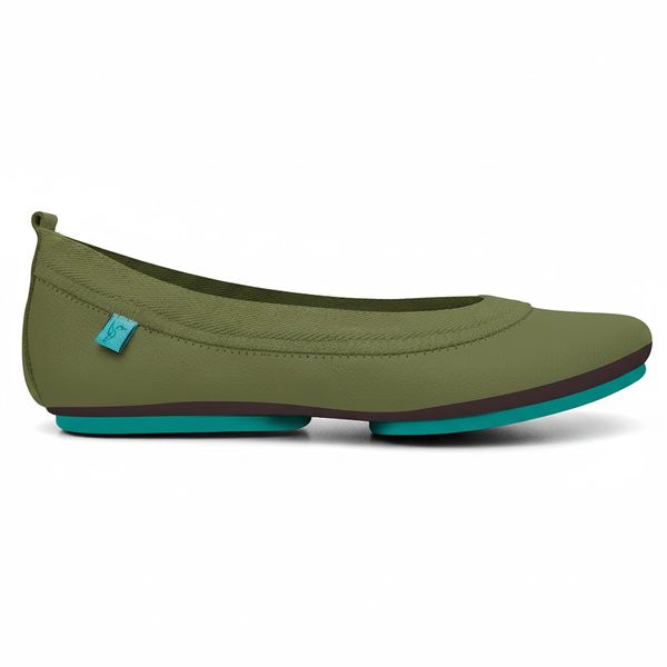 Sapatilha Couro Napa - Veneza Verde Oliva