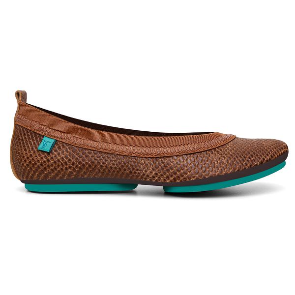 Sapatilha Couro Napa - Veneza Snake Carmel