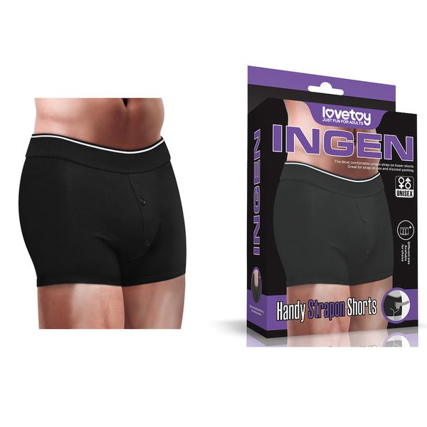 Cueca Boxer Para Fixação de Packer Strapon Shorts for Sex for Packing Tamanho G - LOVETOY