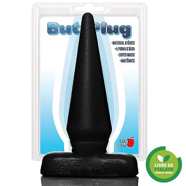  Mini Plug Anal Iniciante,9,5 x 2,5 cm na cor preto
