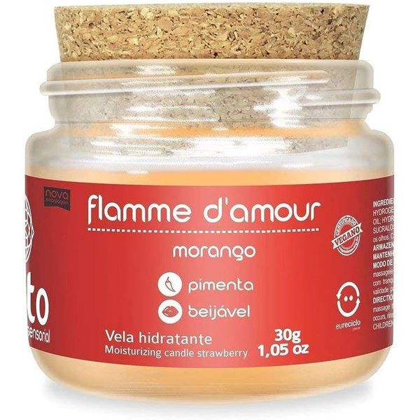 Vela Flamme D”Amour morango