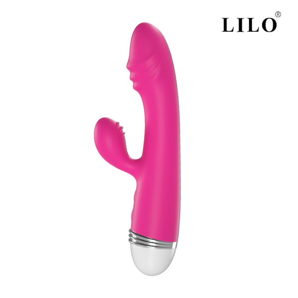 Vibrador com estimulador de clitóris e ponto G