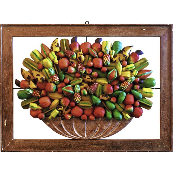 Quadro Vazado de Ânfora de Frutas