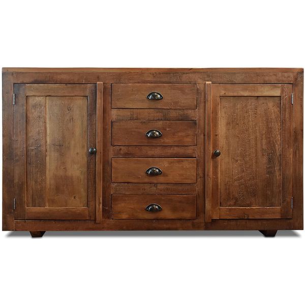 Buffet Quatro Gavetas Madeira Natural - 150 x 47 CM. 