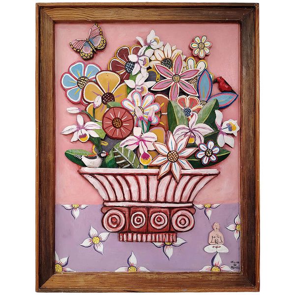 Ânfora com flores e Buda - Coleção Ânforas Toti