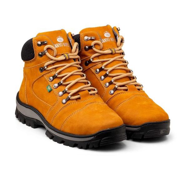 Bota Masculina Ohanyo Mayer- Couro Nobuk amarelo