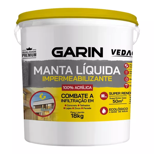  MANTA LIQUIDA IMPERMEABILIZANTE EMBORRACHADA BRANCA GARIN 18KG 