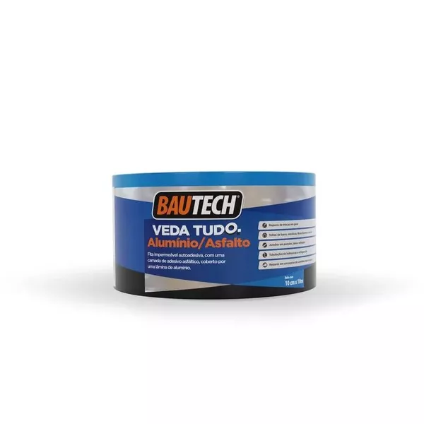  FITA ASFALTICA VEDA TUDO ALUMINIO 0,10X10M BAUTECH