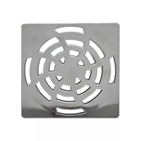 GRELHA QUADRADA CROMADA 100MM ABS LUCONI 013 