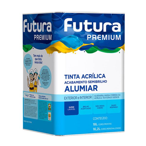 Tinta Acrílica Semibrilho Lavável Alumiar Futura 18l - Cores