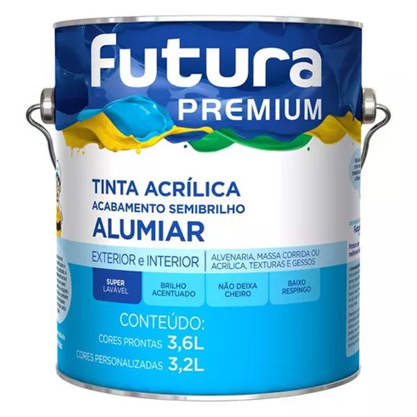 Tinta Acrílica Semibrilho Lavável Alumiar Futura 3,6l