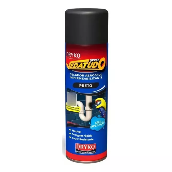  BORRACHA LIQUIDA SPRAY PRETO 400ML/235G DRYKO